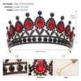 thumbnail image 1 of Bijoux de Mariage Haut de Gamme Luxe Léger Strass Rétro Demi-Cercle Couronne de Reine Accessoires pour Cheveux de Robe de Mariée Bijoux de Mariée, 1 of 7