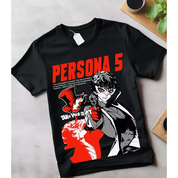 Persona 5 T-shirtGoro Akechi Shin Megami Tensei Anime Manga Gift kids clothes