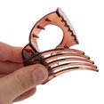 thumbnail image 5 of Unique Bargains 1 Pc Fashion Heart-Shaped Hollow Hair Clips Hairdo Clip Brown, 5 of 5