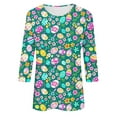 thumbnail image 5 of Cavosen Happy Easter 3/4 Sleeve Tops for Women Summer Cute Eggs Print Pullover Blouse Crewneck Holiday Shirts Vacation Festival T Shirts Loose Dressy Stylish Athletic Tees XL, 5 of 5