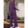 thumbnail image 5 of Women'S 2 Piece Lounge Sets Side Slit Outfits Wide Leg Tracksuit Comfy Loungewear Fashion Sweatsuit XXXL, 5 of 9