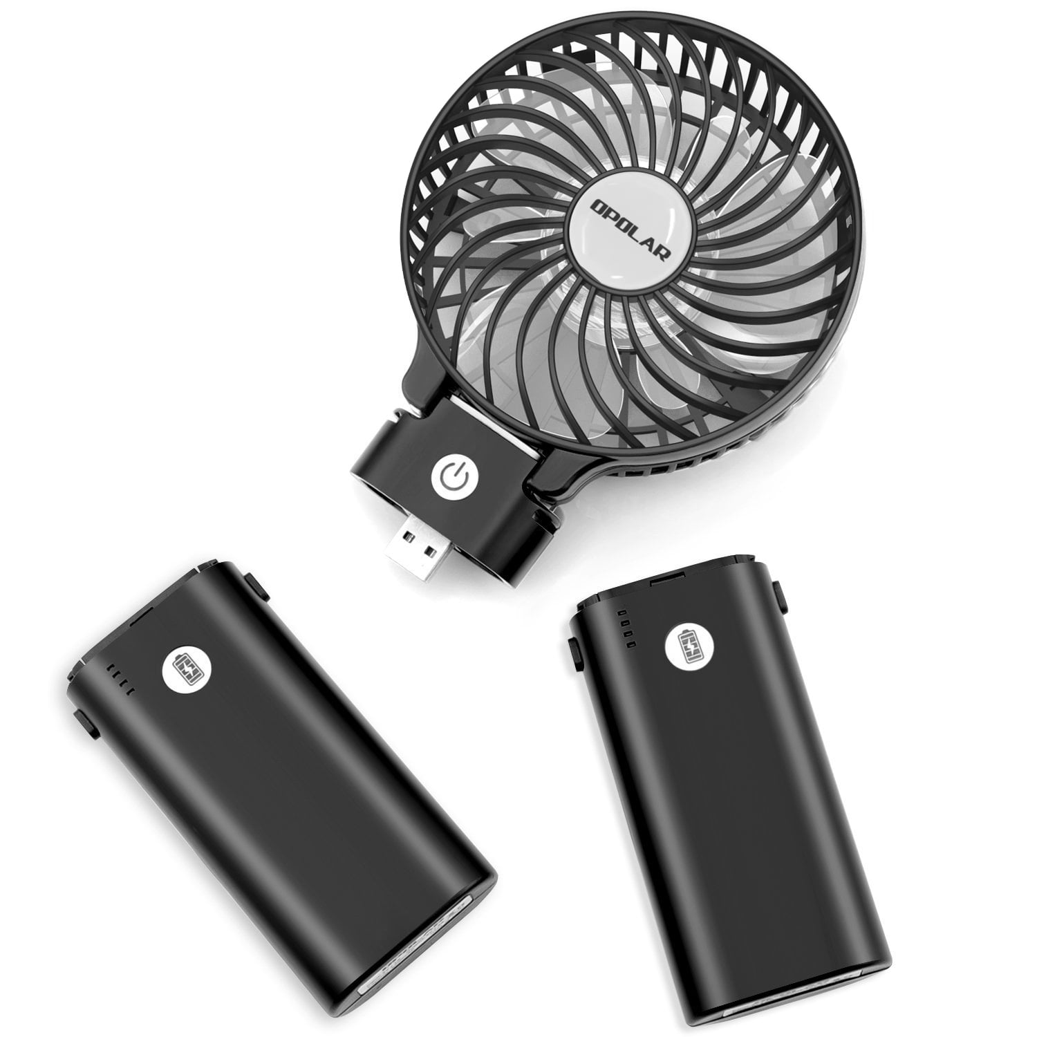 OPOLAR Clip Fan & Desk Electric 2 In USB Powered 6700mAh Rechargeable Battery 