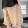 thumbnail image 5 of AINIYS Boys Parachute Style Shorts Baggy Lightweight with Elastic Waist Closure for Street Style and Summer Outings Khaki 14-15 Years, 5 of 6