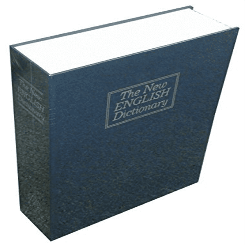 Dictionary Secret Book Hidden Safe with Key Lock Blue The Original Large 