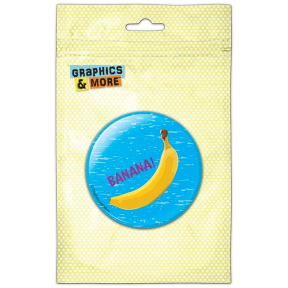 Sketchy Banana Pinback Button Pin Badge