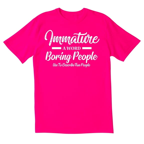 TotallyTorn Immature A Word Novelty Sarcastic Funny Mens Graphic T Shirts