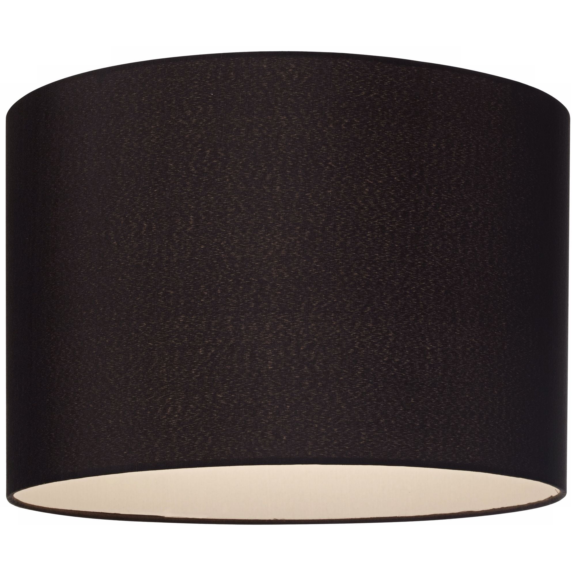 Springcrest Black Medium Hardback Drum Lamp Shade 16" Top x 16" Bottom x 11" High (Spider) Replacement with Harp and Finial