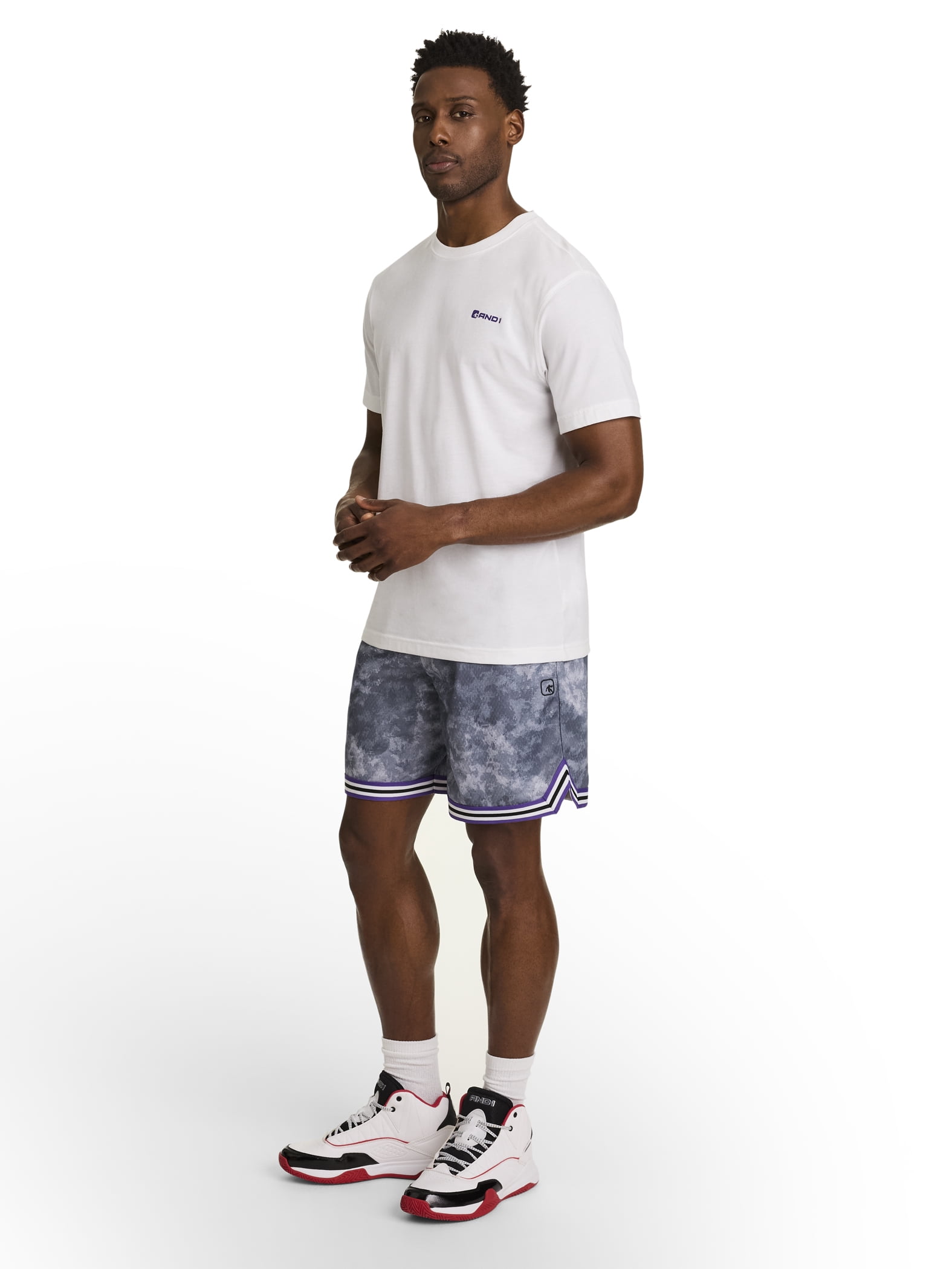 AND1 Men's and Big Men's Challenger Short, 8" inseam, Sizes XS-5XL