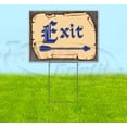 thumbnail image 1 of Medieval Fair Exit Right Arrow Blue Scroll (18" X 24") Yard Sign, Includes Metal Step Stake, 1 of 6