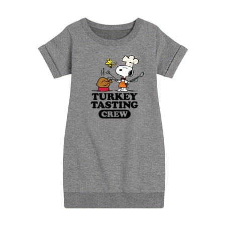 

Peanuts - Turkey Tasting Crew - Toddler And Youth Girls Fleece Dress