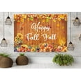 thumbnail image 2 of Happy Fall Y'all Funny Banner Backdrop Autumn Maple Leaves Pumpkin Wood Wall Background for Photography Fall Thanksgiving Party Decorations Supplies Photo Props, 2 of 5