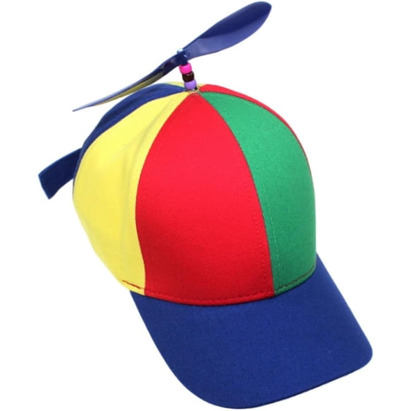GFDYREE Propeller Hat Helicopter Cap Unisex Detachable Funny Colorful Comfortable Rainbow Top Hat Baseball Cap for Outdoor