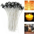 thumbnail image 2 of 100Pcs Candle Wicks Cotton Core Pre Waxeds With Sustainers For Candle Makings, 2 of 10