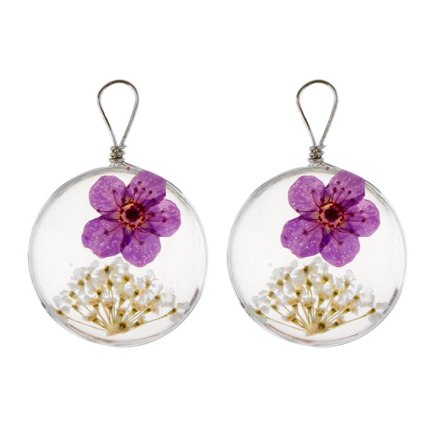 2 piezas DIY jinwen encanto colgante flores patrón colgante para Navidad