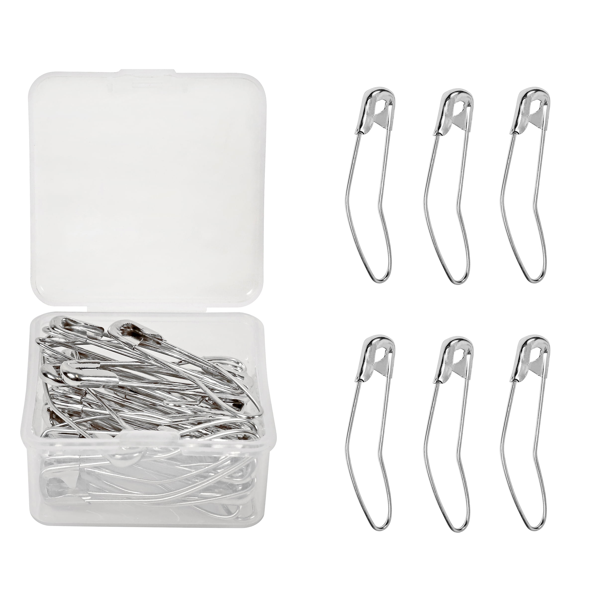 (3 pack) Hello Hobby Size 3 Coiless Curved Safety Pins (30 Count)