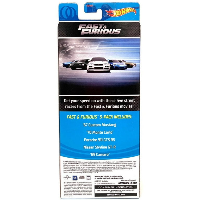 ホットウィール ファスト＆フューリアス 5台セット Amazon.com: Hot Wheels Toy Cars 5-Pack, Set of 5 Fast