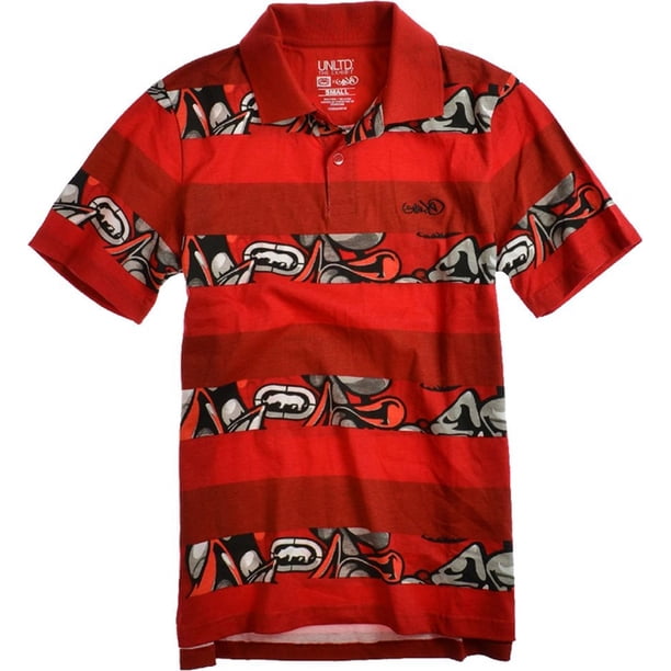 Ecko Unltd. Polo de rugby The Exhibit Distinguished para hombre, rojo, grande