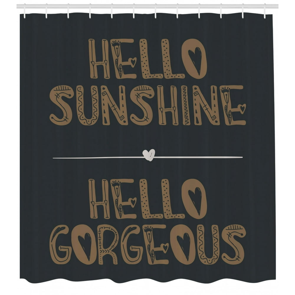 Hello Gorgeous Shower Curtain, Motivational Inspirational ...