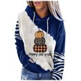 thumbnail image 4 of Hoodies for Women Graphic Long Sleeve Drawstring Pullover Sweatshirt Blouse Ladies Hooded Fall Tops, 4 of 7