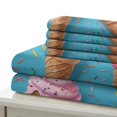 thumbnail image 5 of 3D Ice Cream Printed Comforter Cover Set Children Adult Unique Design Bedding Set Bedroom Decor,Queen (90"x90"), 5 of 5