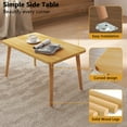 thumbnail image 2 of Funecy Square Coffee Table Low Table With 4 Solid Wood Sturdy Legs, Floor Table Desk for Sitting on The Floor, Storage and Living Room Furniture, 2 of 9