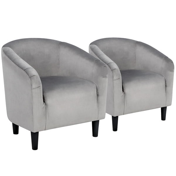 Topeakmart 2pcs U Shaped Accent Chair Modern Club Chair Upholstered Barrel Chair For Living Room Bedroom Reception Room Gray Walmart Com Walmart Com,Industrial Chic Industrial Style Decor Ideas