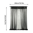 thumbnail image 3 of Extra Wide Outdoor Curtains, Waterproof Mesh Screen for Privacy, Bug Netting for Patio Porch Balcony Pergola Terrace, 78.74" x 95.28", Topliu, 3 of 6