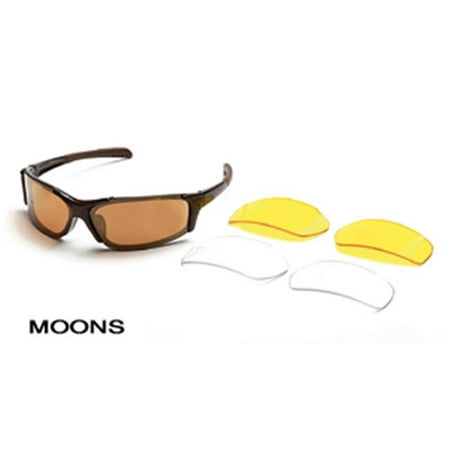 Body Specs MOONS-METALLIC BROWN.3 Metallic Brown Moons Sunglasses with Bronze Mirror Lens