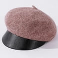 thumbnail image 2 of CoCopeaunts Newsboy Hats for Women Fashion Winter Hat Leather Brim Beret Hat Vintage Casual Newsboy Cap Retro Berets, 2 of 7