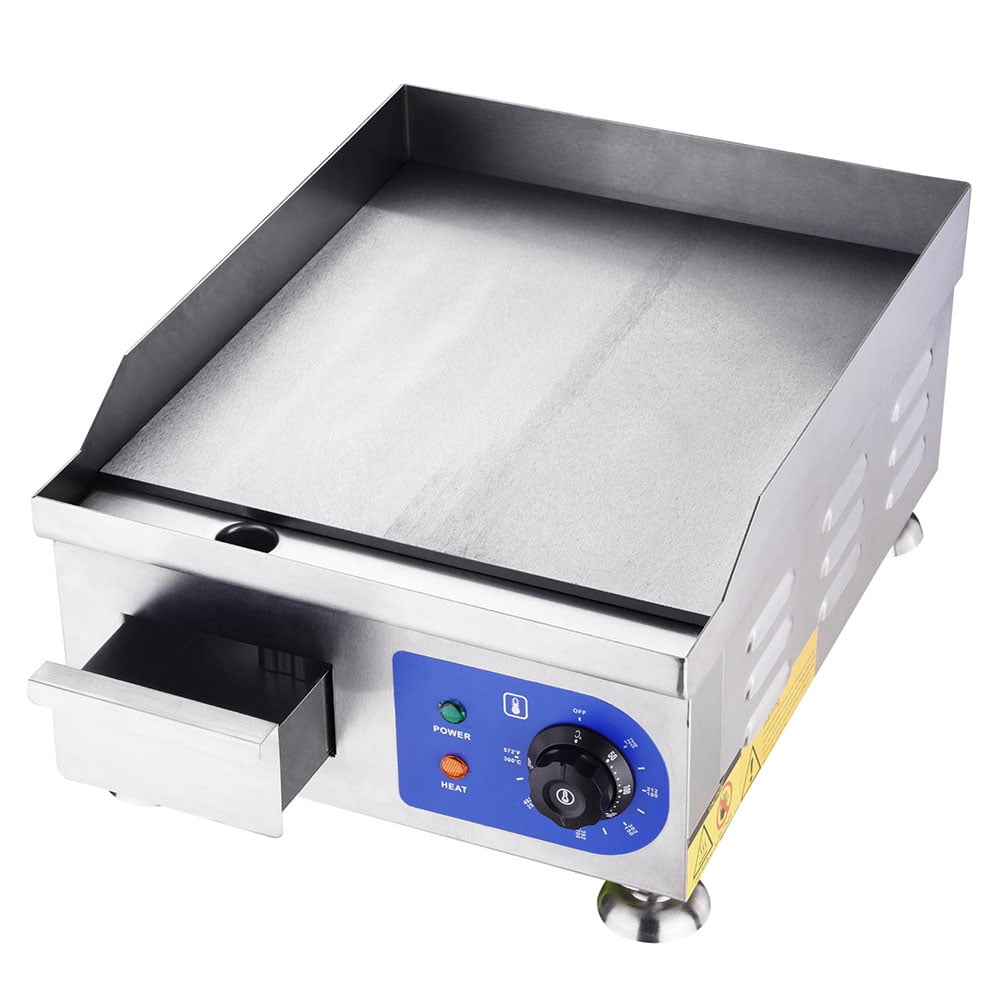 Yescom 1500W 14" Commercial Electric Griddle Countertop w/ 4 Feets Restaurant