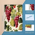 thumbnail image 2 of Spiral Notebook,Double-Wire Spiral College Lined Journal Notebook for Study and Notes,100 Pages,5.71x 8.26 in - Bunches of Grapes with Green Foliage, 2 of 7