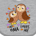 thumbnail image 4 of Inktastic My Oma Loves Me- Cute Owl Family Boys or Girls Baby Bib, 4 of 4