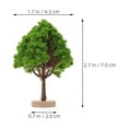 thumbnail image 2 of WHAMVOX 6pcs Miniature Street Trees Realistic Plastic Model Plants for Architecture Sand Table Mini Fake Tree with Base for Dollhouse Fairy Garden Craft Projects, 2 of 8
