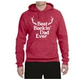 thumbnail image 2 of Wild Bobby, Best Buckin Dad Ever Funny Hunting, Father's Day, Unisex Graphic Hoodie Sweatshirt, Vintage Heather Red, 2XL, 2 of 3
