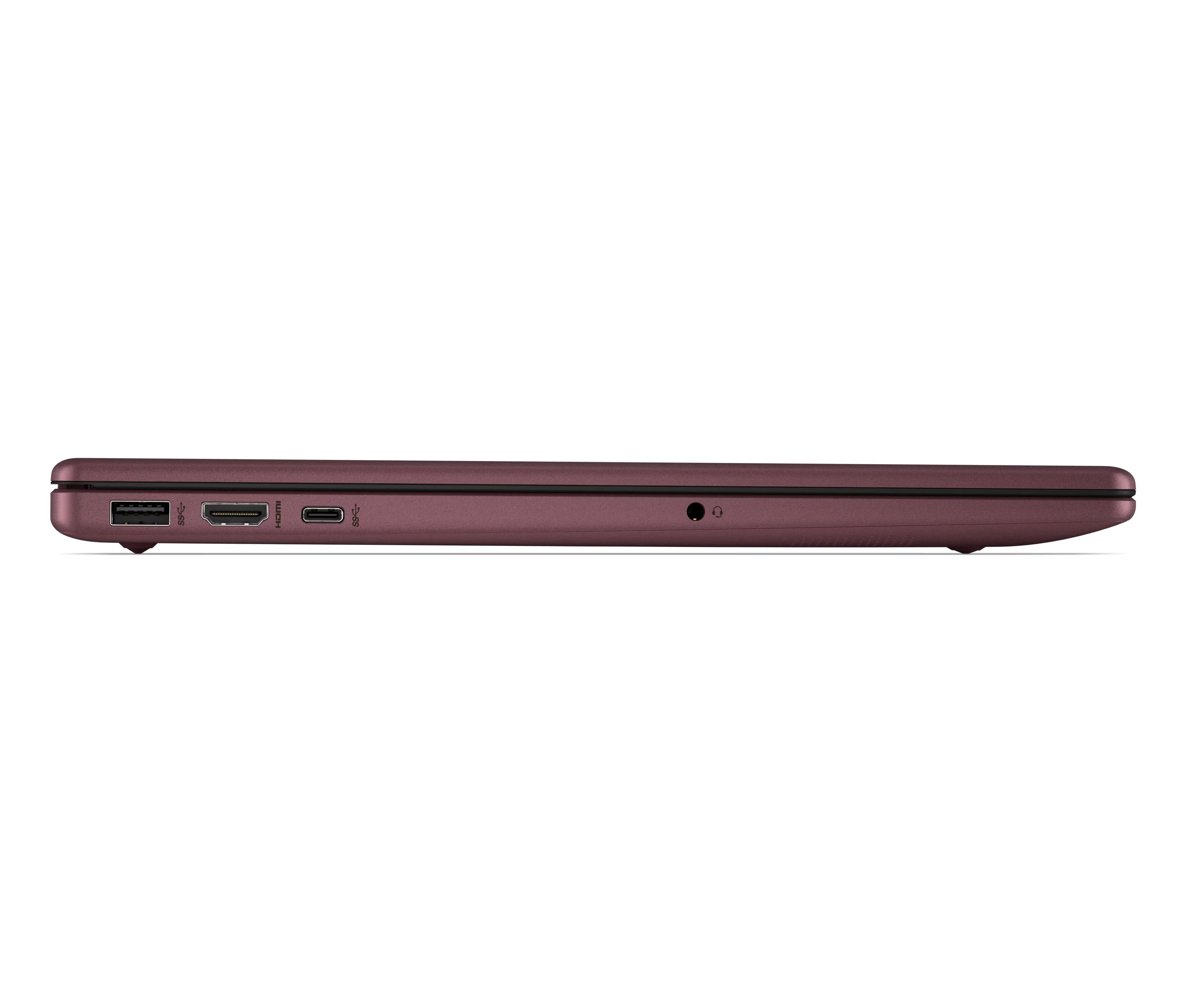 HP 15.6 inch Laptop HD Windows 11 Intel Processor N200 4GB Memory 128GB Storage Dark Red
