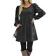 thumbnail image 2 of Vestido de manga larga con botones laterales para mujer: cuello redondo, largo hasta la rodilla, bolsillos, tejido de poliéster, tallas S-XXL para otoño/invierno, 2 of 6