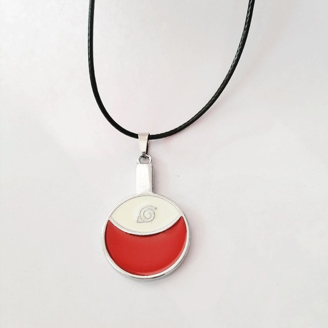 Collar de Anime de Naruto akatsuki, accesorios de utilería de Uchiha Sasuke Gaara, signo de Kino, accesorios de joyería