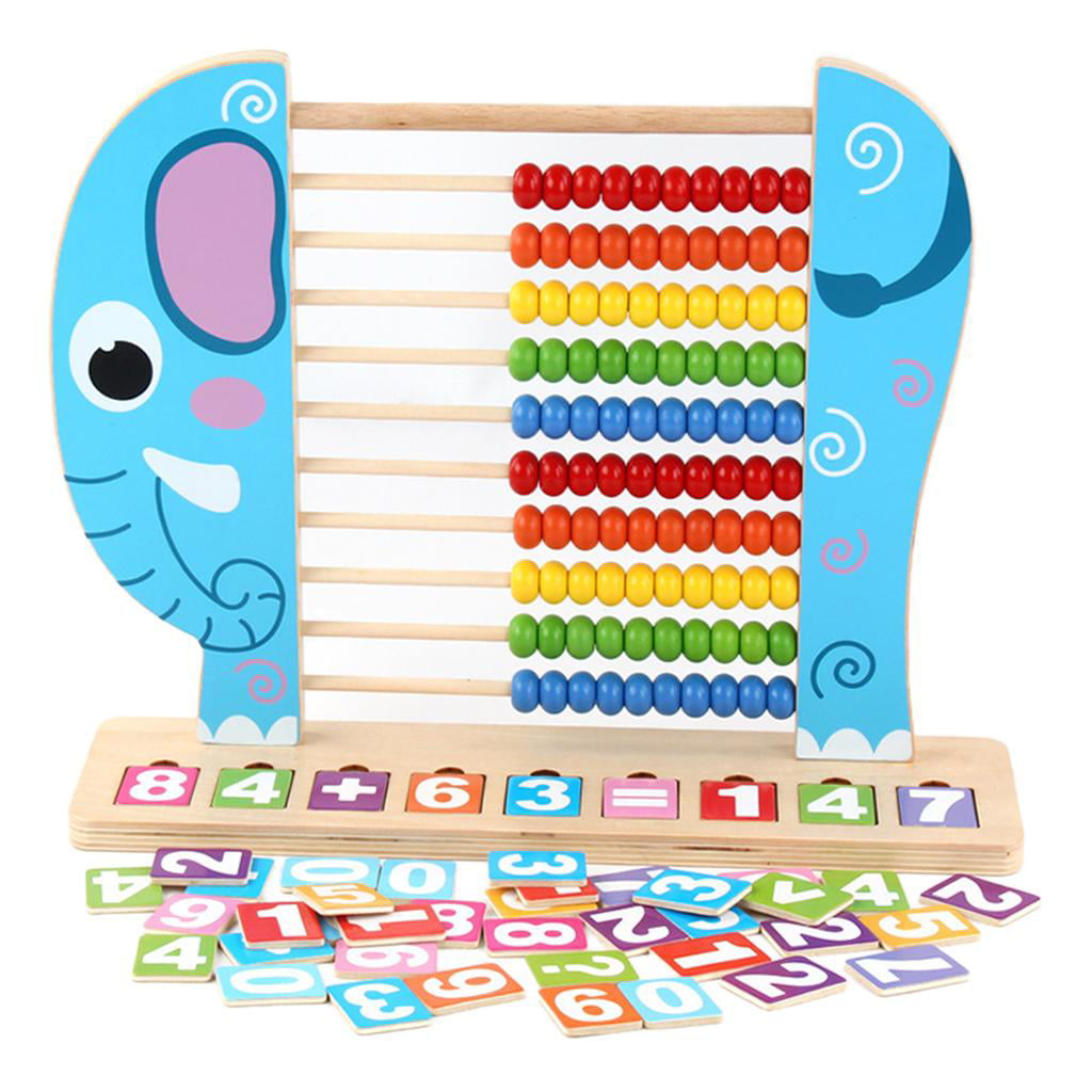 Wooden Counting Frame with Beads for Montessori Math Toys Abacus Toy Gift T 