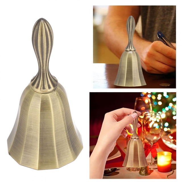 Retro Design Bell, Reminder Bell, Bar Handbell, For Dinner Bar Service Bronze