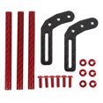 thumbnail image 2 of Pare-Chocs avant en Fibre de Carbone pour SCX10 LCG 1/10 Voiture Rc Crawler 75mm Large Dégradé Noir Rouge Design Angle d'Approche, 2 of 7