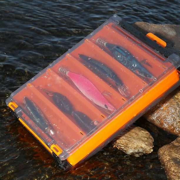 QualitChoice Fishing Box Storage Bait Case Lure Double Compartment