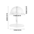 thumbnail image 3 of Yonrjhukm Transparent Acrylic Hat Display Rack, Adjustable Desktop Storage Stand for Hats, Wigs, and Accessories, Durable and Modern Design for Retail and Home Use, 3 of 5