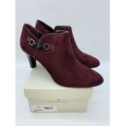 Bandolino Women's Sangria Buckle Wendy 2 Ankle Boots Dark Red Fabric US 8M