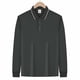 thumbnail image 5 of pstuiky camisas de manga larga para hombre, Top informal holgado de color liso con medio botón y solapa de manga larga para hombre top de hombre xl, 5 of 7