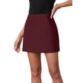 thumbnail image 1 of Jupe-pantalon à Fermeture Éclair devant à Fente Latérale Double pour Femmes, Mode, Doublée, Short Rouge P, 1 of 9