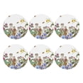 thumbnail image 2 of Bingfone Vintage Herbs And Wildflowers Leather Drinks Coasters With Set Of 6,Suitable For Home Kitchen,Coffee Cup Coasters Home Gift, 2 of 9
