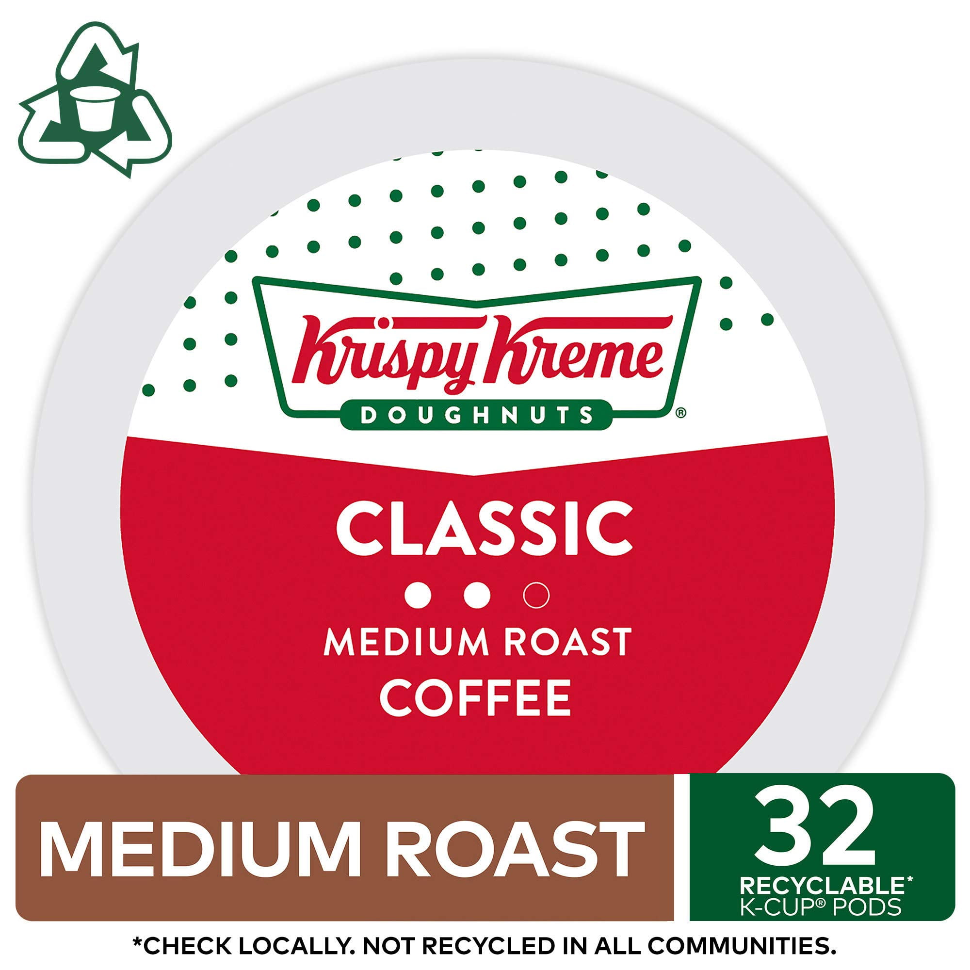 Krispy Kreme Classic, Single-Serve Keurig K-Cup Pods, Medium Roast Coffee, 32 Count
