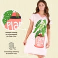 thumbnail image 6 of LazyOne Women's Nightgown, Funny V-Neck Sleep Shirt for Women (Plant One On Me, L/XL), 6 of 7