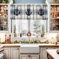 thumbnail image 2 of Navy Blue Nautical Curtain Valance for Windows/Living Room/Kitchen/Bathroom/Café, Short Rod Pocket Tier Curtain Window Treatment Panel Coastal Blue Striped Vintage Topper Curtain 54''x18'', 2 of 6