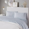 thumbnail image 6 of Intelligent Design Printed Microfiber Sheet Set in Blue Chevron Full, 6 of 15